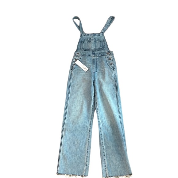 Joe’s Jeans New w Tag Wide Leg Denim Bib Overalls Captivate Wash XS - Picture 4 of 15